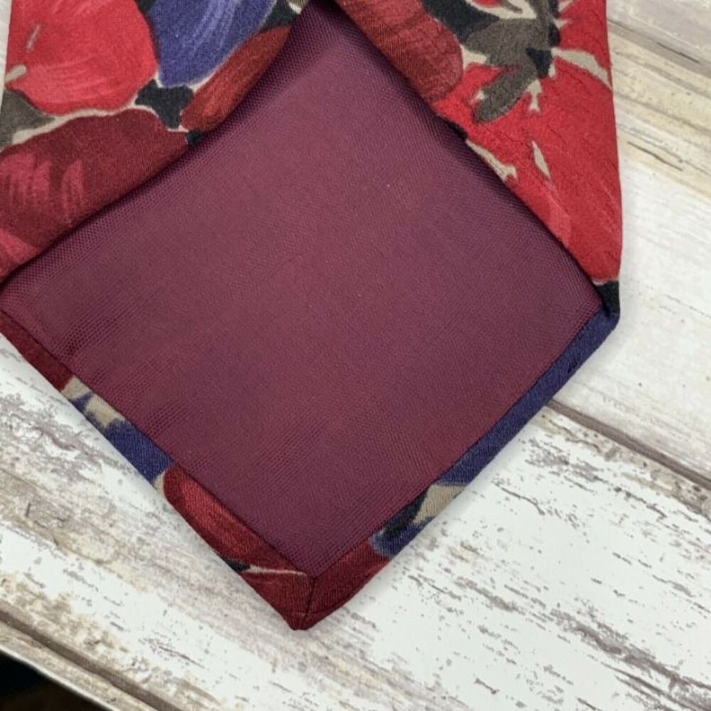 Guy Laroche Paris Monsieur 100% Silk Floral Tie Designer Mens Necktie - Picture 6 of 6
